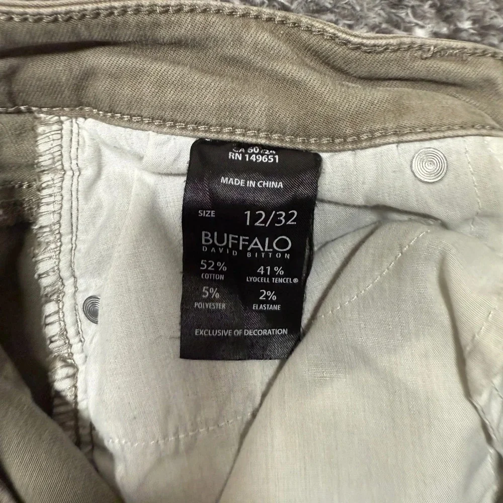 Buffalo‎ David Bitton Womens Avalon Ankle Skinny Jeans Size 12/32 Mid-Rise Green